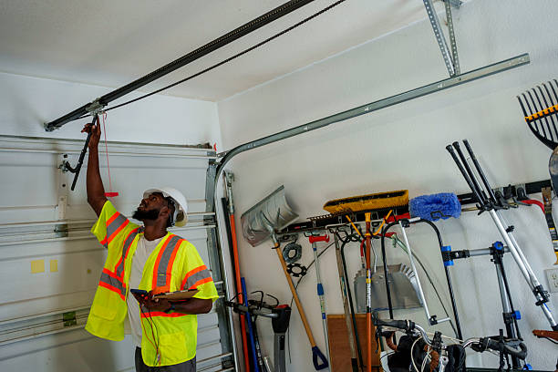 Professional Garage Door Roller Replacement technician working in Rush County County, KS
